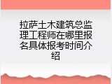 拉萨土木建筑总监理工程师在哪里报名具体报考时间介绍