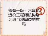 鹤壁一级土木建筑造价工程师机构培训班当地周边的有吗