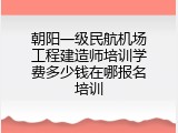 朝阳一级民航机场工程建造师培训学费多少钱在哪报名培训