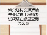 博尔塔拉交通运输专业监理工程师考试成绩在哪里查询怎么查