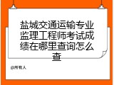 盐城交通运输专业监理工程师考试成绩在哪里查询怎么查