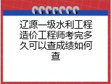 辽源一级水利工程造价工程师考完多久可以查成绩如何查