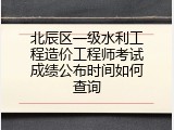 北辰区一级水利工程造价工程师考试成绩公布时间如何查询