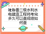 吐鲁番二级水利水电建造工程师考完多久可以查成绩如何查
