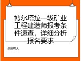博尔塔拉一级矿业工程建造师报考条件速查，详细分析报名要求
