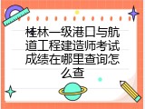 桂林一级港口与航道工程建造师考试成绩在哪里查询怎么查