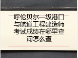 呼伦贝尔一级港口与航道工程建造师考试成绩在哪里查询怎么查