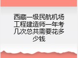 西藏一级民航机场工程建造师一年考几次总共需要花多少钱