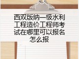 西双版纳一级水利工程造价工程师考试在哪里可以报名怎么报