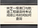 林芝一级港口与航道工程建造师考试成绩公布时间如何查询