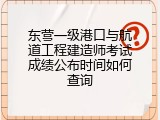 东营一级港口与航道工程建造师考试成绩公布时间如何查询
