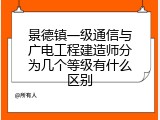 景德镇一级通信与广电工程建造师分为几个等级有什么区别