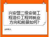 兴安盟二级安装工程造价工程师就业方向和前景如何？