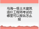 乌海一级土木建筑造价工程师考试在哪里可以报名怎么报