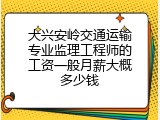 大兴安岭交通运输专业监理工程师的工资一般月薪大概多少钱