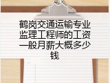 鹤岗交通运输专业监理工程师的工资一般月薪大概多少钱