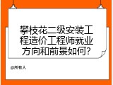 攀枝花二级安装工程造价工程师就业方向和前景如何？