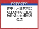 遂宁土木建筑总监理工程师附近正规培训机构有哪些怎么选