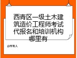 西青区一级土木建筑造价工程师考试代报名和培训机构哪里有