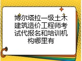 博尔塔拉一级土木建筑造价工程师考试代报名和培训机构哪里有
