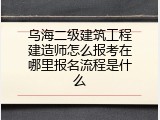 乌海二级建筑工程建造师怎么报考在哪里报名流程是什么