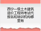 西宁一级土木建筑造价工程师考试代报名和培训机构哪里有