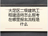 大足区二级建筑工程建造师怎么报考在哪里报名流程是什么