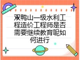 双鸭山一级水利工程造价工程师是否需要继续教育呢如何进行