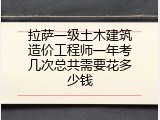 拉萨一级土木建筑造价工程师一年考几次总共需要花多少钱