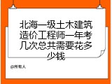 北海一级土木建筑造价工程师一年考几次总共需要花多少钱