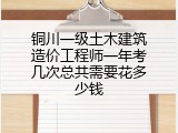 铜川一级土木建筑造价工程师一年考几次总共需要花多少钱