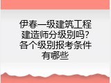 伊春一级建筑工程建造师分级别吗？各个级别报考条件有哪些