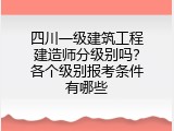 四川一级建筑工程建造师分级别吗？各个级别报考条件有哪些