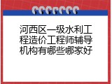 河西区一级水利工程造价工程师辅导机构有哪些哪家好