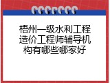 梧州一级水利工程造价工程师辅导机构有哪些哪家好
