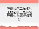 呼伦贝尔二级水利工程造价工程师辅导机构有哪些哪家好