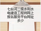 七台河二级水利水电建造工程师网上报名服务平台网址多少