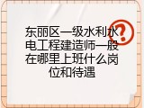 东丽区一级水利水电工程建造师一般在哪里上班什么岗位和待遇