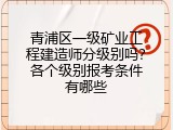 青浦区一级矿业工程建造师分级别吗？各个级别报考条件有哪些