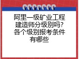 阿里一级矿业工程建造师分级别吗？各个级别报考条件有哪些