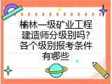 榆林一级矿业工程建造师分级别吗？各个级别报考条件有哪些
