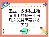 三亚二级水利工程造价工程师一年考几次总共需要花多少钱