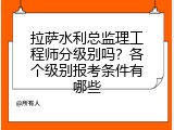 拉萨水利总监理工程师分级别吗？各个级别报考条件有哪些