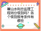 鞍山水利总监理工程师分级别吗？各个级别报考条件有哪些