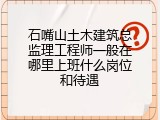 石嘴山土木建筑总监理工程师一般在哪里上班什么岗位和待遇