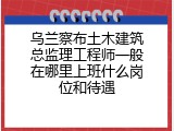 乌兰察布土木建筑总监理工程师一般在哪里上班什么岗位和待遇