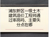 浦东新区一级土木建筑造价工程师通过率高吗，主要失分点在哪