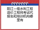 阳江一级水利工程造价工程师考试代报名和培训机构哪里有
