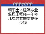 朝阳土木建筑专业监理工程师一年考几次总共需要花多少钱