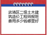 武清区二级土木建筑造价工程师报班费用多少钱哪里好